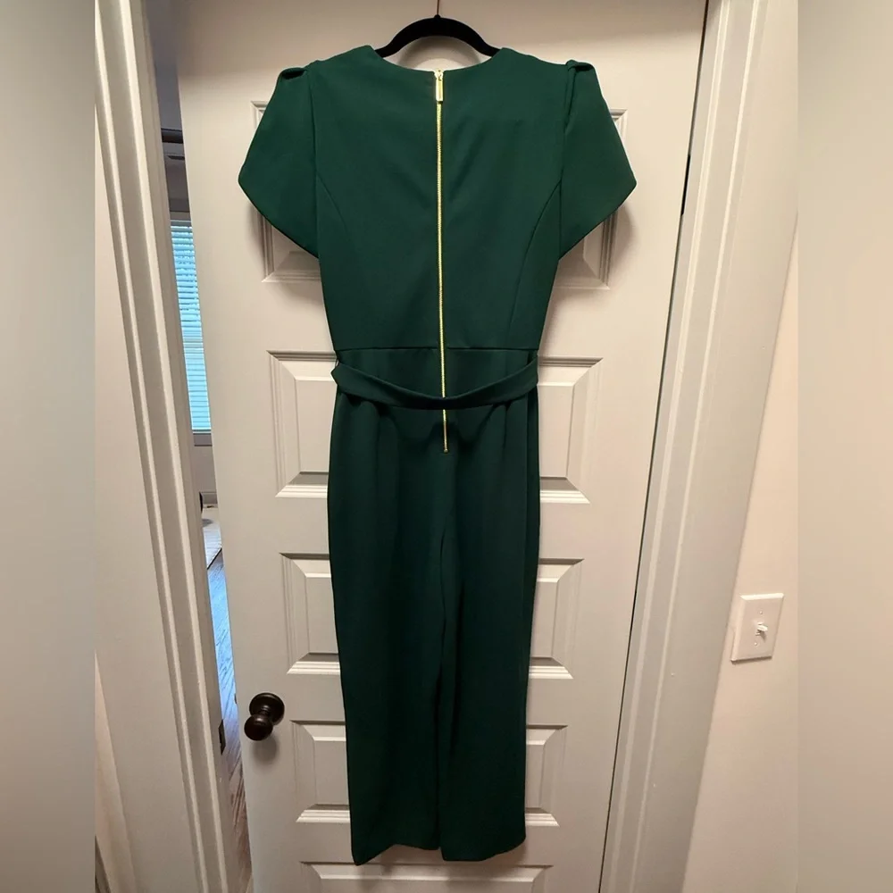 Calvin Klein Dark Green Women's Short Sleeve Jumpsuit - Picture 2 of 6